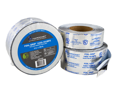 TAP013 - Foil Grip 1403 - Indoor/Outdoor Rolled Mastic Sealant, Unprinted, 3" x 100'.